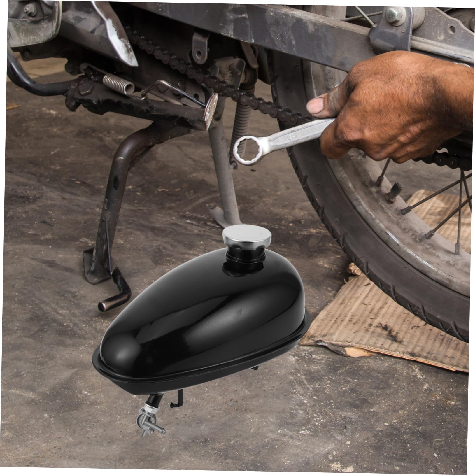 Amazon | HOMOBABE ミニバイク用小型ガソリンタンク 鉄製燃料容器 耐錆